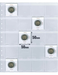 100 COIN HOLDERS N3 27,5mm. 2€ SAFI